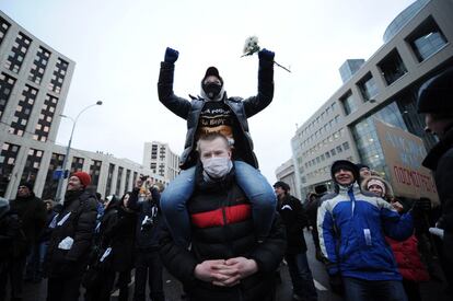 Los asistentes a la marcha han reclamado la repetición de los comicios y la marcha de Vladímir Putin de la jefatura de Gobierno.