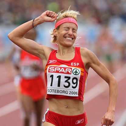 La española Marta Domínguez ganó la prueba de 5.000 metros en los Campeonatos de Europa de 2006.