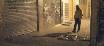 El cadáver del hombre, en la calle Sarriá.