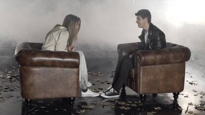 Amaia y Alfred en la grabación del videoclip de 'Tu canción' para presentar a Eurovisión.