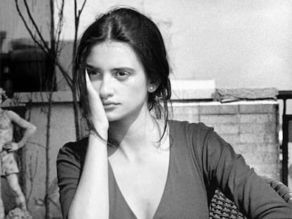 Penélope Cruz, fotografiada en Madrid en 1993.