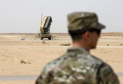 Una batería antimisiles en la base aérea de Al Kharj, en el centro de Arabia Saudí.