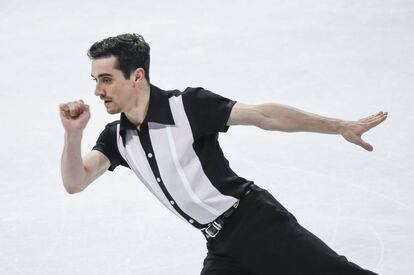 Javier Fernández durante su actuación en la final.