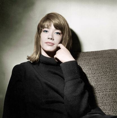 Françoise Hardy posa en 1962.