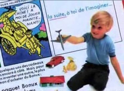 Imagen difundida por la página <i>CBNews</i> de un anuncio de detergente de 1967.