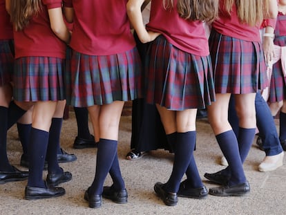 Alumnas en un colegio de Barcelona