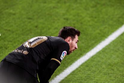 Messi, en el pasado encuentro ante el Cádiz.