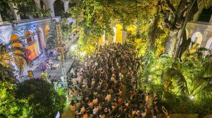 Asistentes a una charla en el Hay Festival de Cartagena, Colombia, en 2019.