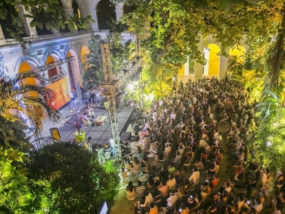 Asistentes a una charla en el Hay Festival de Cartagena, Colombia, en 2019.