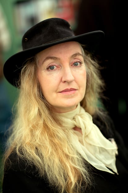 La escritora Rebecca Solnit, en mayo de 2013 en Hay-on-Wye (Gales).

