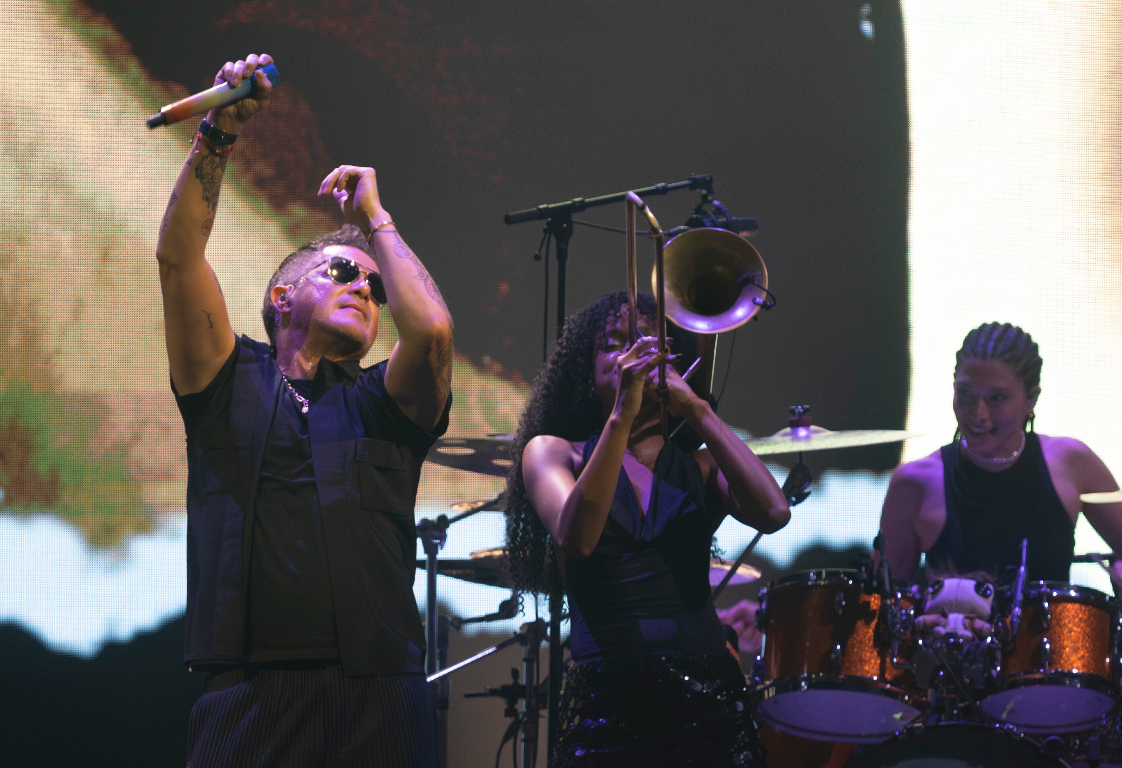 El músico, durante su concierto. 