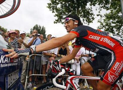 Óscar Pereiro durante la sexta etapa del Tour.