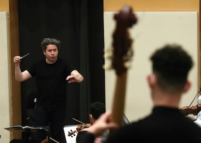 Gustavo Dudamel, el martes en la Fundación Orquesta y Coro de Madrid.