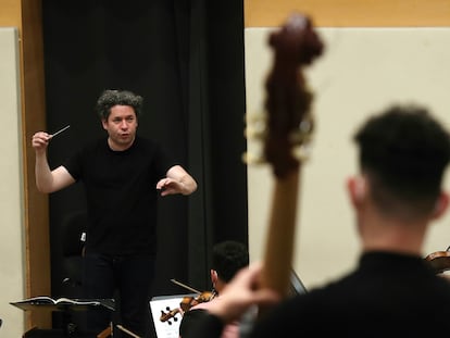 Gustavo Dudamel, el martes en la Fundación Orquesta y Coro de Madrid.