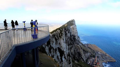 Vista del Peñón de Gibraltar.