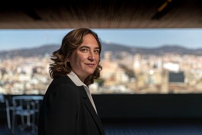 Ada Colau, en octubre pasado, en la terraza del Ayuntamiento de Barcelona.