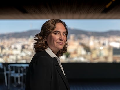 Ada Colau, en octubre pasado, en la terraza del Ayuntamiento de Barcelona.