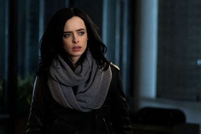 A scene from the TV show ‘Jessica Jones,’ which is set to migrate to Disney +.