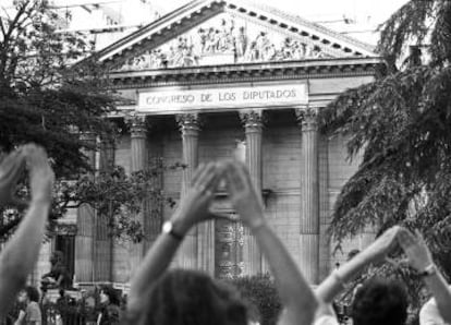 Manifestació contra la llei de despenalització de l'avortament, a Madrid el 1983.