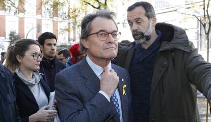 Former Catalan premier Artur Mas at the Supreme Court in Madrid.