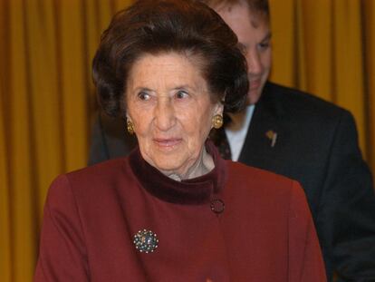 Mar&iacute;a Font, viuda de Llu&iacute;s Carulla. 