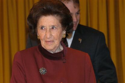 Mar&iacute;a Font, viuda de Llu&iacute;s Carulla. 