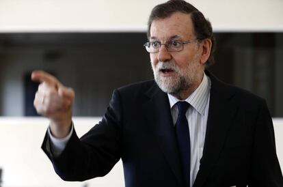 El president del Govern espanyol, Mariano Rajoy, al Palau de la Moncloa.