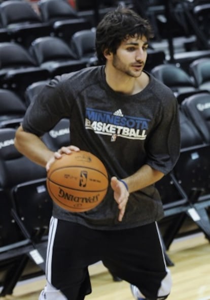 Rubio, en un entrenamiento del pasado 30 de noviembre.