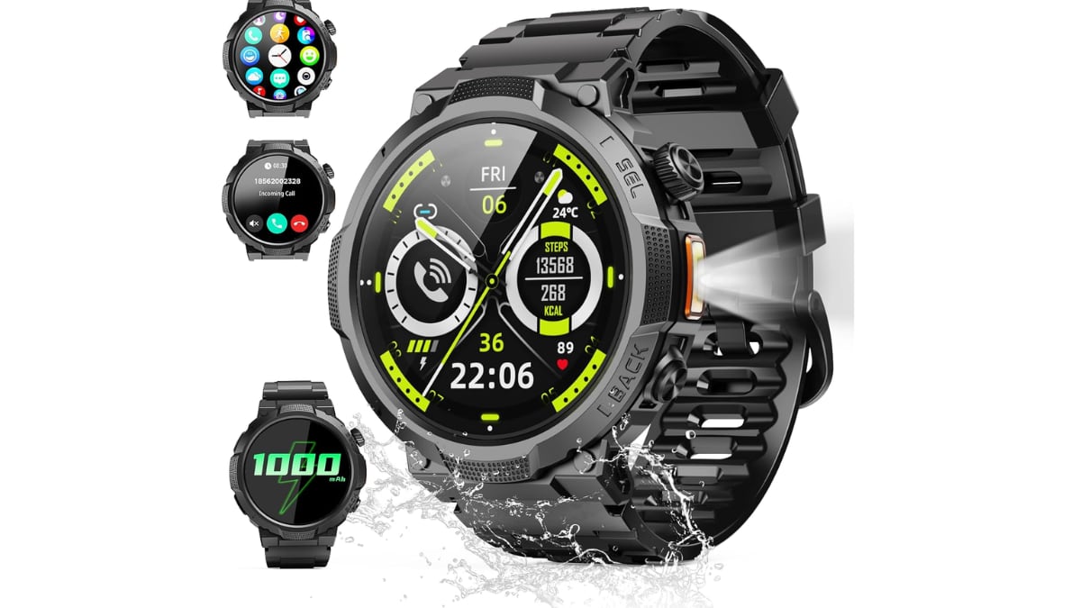 Reloj inteligente con linterna.