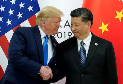 Donald Trump junto a Xi Jinping en un encuentro del G20 en 2019.