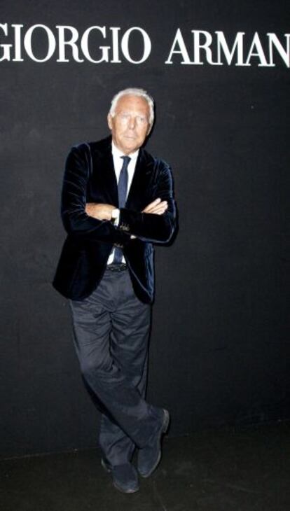 El diseñador italiano Giorgio Armani.