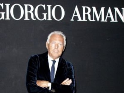 El diseñador italiano Giorgio Armani.