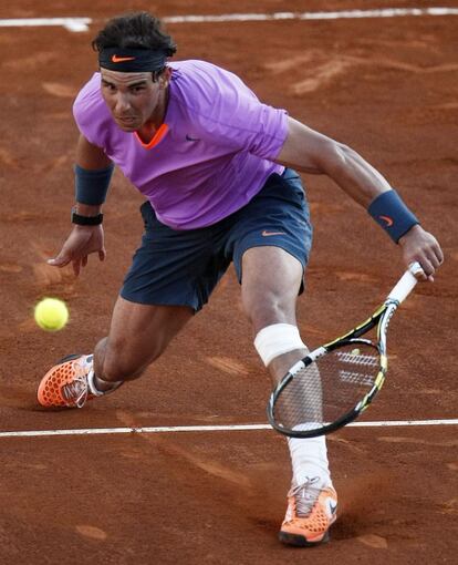 Rafa Nadal reaparece en Viña del Mar tras siete meses de lesión. En la imagen, ante el argentino Federico Delbonis el 6 de febrero de 2013.