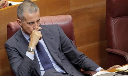 Imagen de archivo del exsecretario general del PPCV Ricardo Costa en un pleno en las Cortes.
