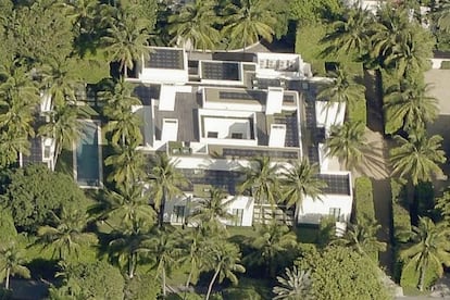 La nueva mansión de Tom Ford, en Palm Beach (Florida), vista desde el aire.