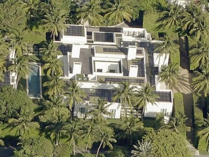 La nueva mansión de Tom Ford, en Palm Beach (Florida), vista desde el aire.
