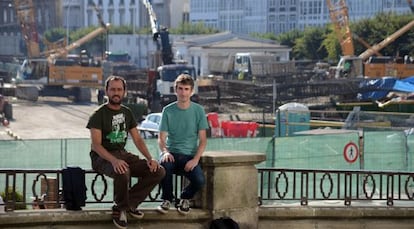 Los arquitectos Andrés Rodríguez y Antonio López, en A Coruña