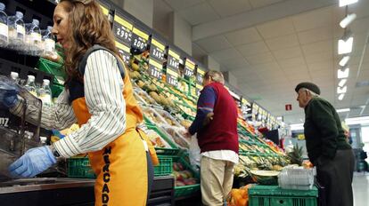 Un supermercado de Mercadona en Valencia.