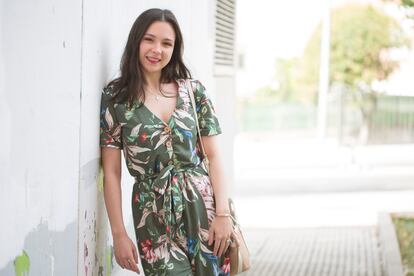 Paula Pérez Palacios, fotografiada el 9 de septiembre en Colmenar Viejo (Madrid), su pueblo natal.