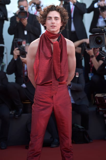 Timothée Chalamet, el miércoles en el Festival de Cine de Venecia.