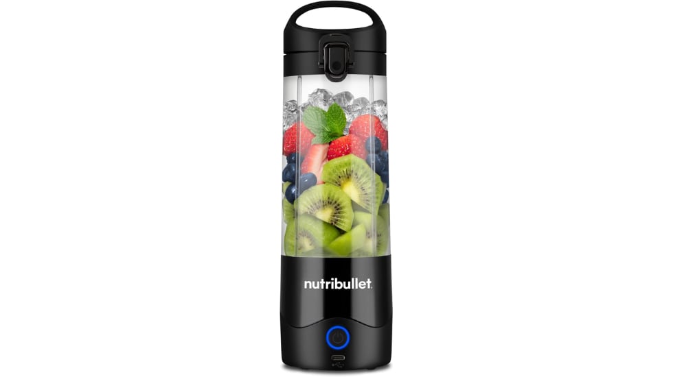 Vista de la batidora de viaje de la marca Nutribullet.