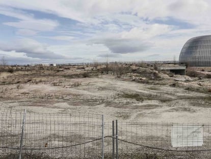 Instituto de Medicina Legal, único edificio construido Ciudad de la Justicia de Madrid, en Valdebebas, en septiembre de 2019.