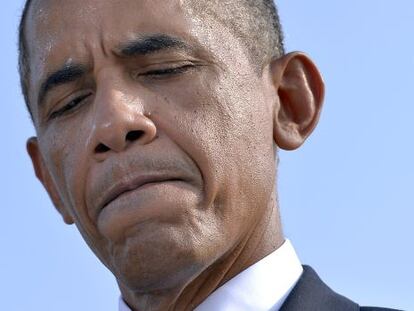 El presidente Obama, durante los actos de conmemoraci&oacute;n del aniversario del 11-S.