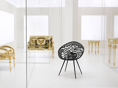 Lujo, por supuesto, pero también una línea de muebles de marcado estilo italiano y su silla Mesedia, con la efigie de la medusa en el asiento, como gran clásico.