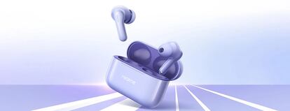 Auriculares realme Buds T200 de color morado