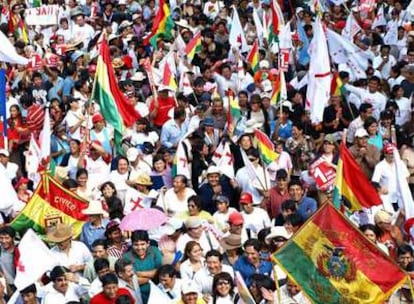 Protestas en Sucre contra el Gobierno de Evo Morales