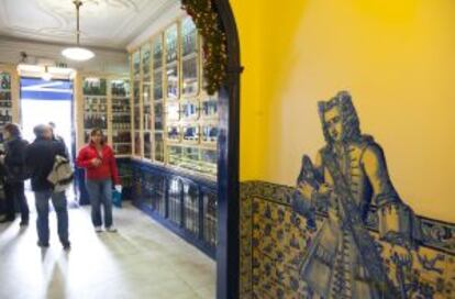 Interior de Pastéis de Belém, en el barrio del mismo nombre en Lisboa.