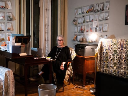 La escritora americana, Marjorie Kanter, en su piso del Barrio de las Letras el pasado 14 de noviembre