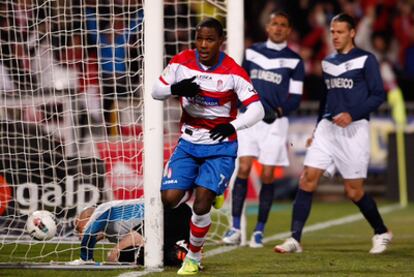 Ighalo, después de marcar el primer gol del Granada.