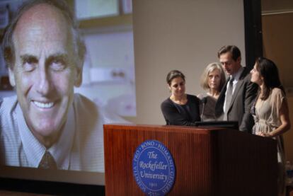 Acto en memoria del Nobel fallecido, Ralph Steinman, en Nueva York.